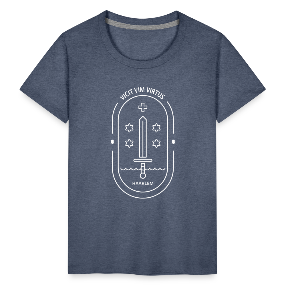 Haarlem Tee - Big Kids 10-12y - Heather Blue - heather blue