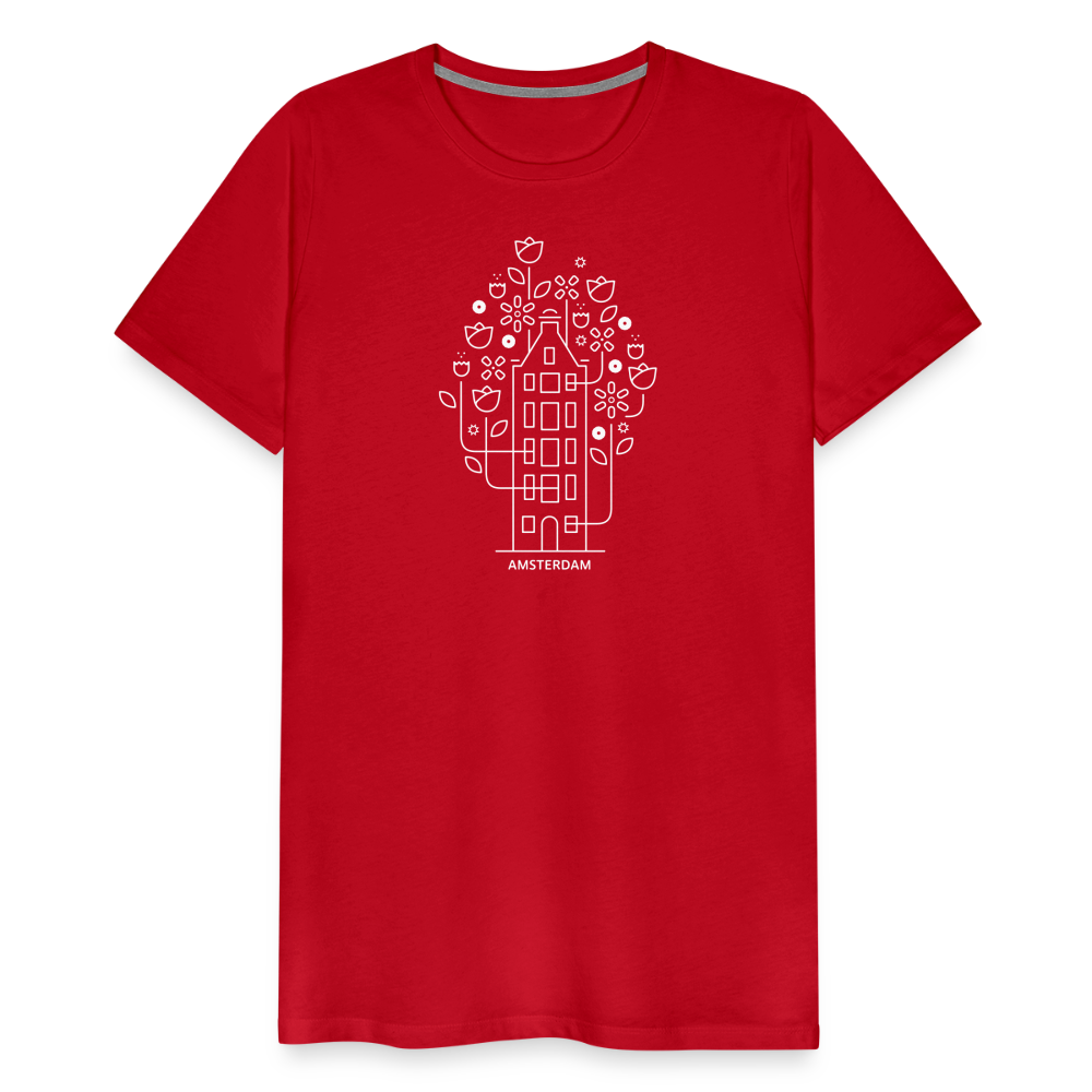 Bloemenhuis Amsterdam Tee - Red - red